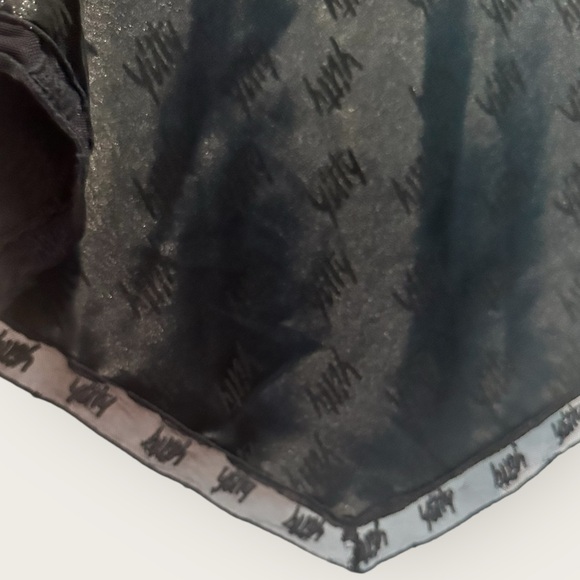 Yitty by Fabletics Black Satin 3X Cropped Triangle Camisole Sleep Tank Top - Picture 2 of 4